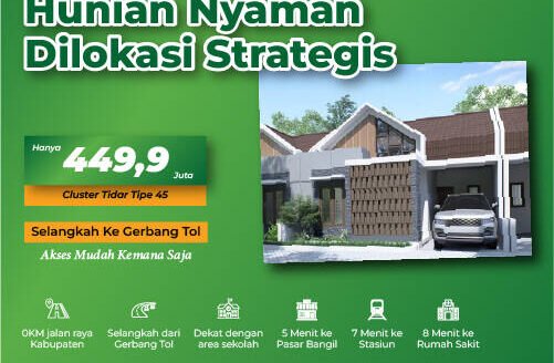 Green Eleven Hunian Nyaman & Strategis di Pasuruan – Cluster Tidar Tipe 45