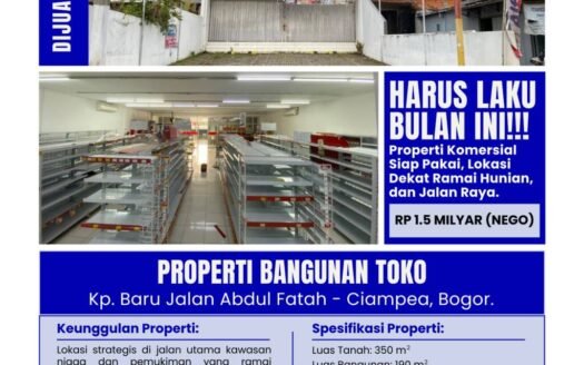 Dijual Cepat Property Usaha Murah