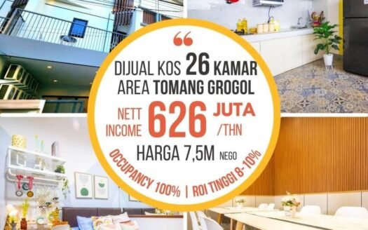 Dijual Rumah Kost Tomang Citrine Residence di Jl. Tomang Tinggi Raya, Tomang, Grogol, Petamburan, Jakarta Barat