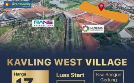 Dijual Kavling Komersial West Village, Jln BSD Raya Pusat, BSD City