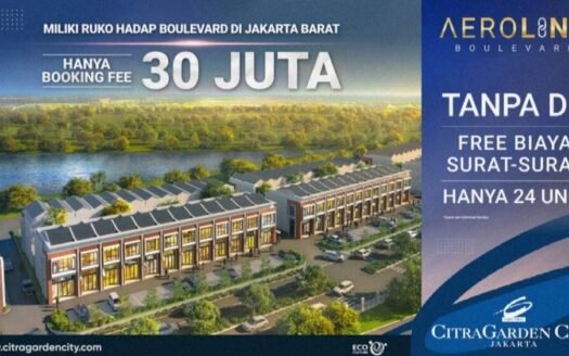 Dijual Ruko Aerolink Boulevard Citra 8, Citra Garden City, Jakarta Barat