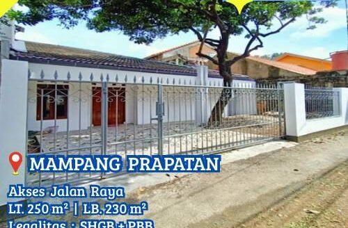 Dijual Rumah Mampang Prapatan Lokasi Strategis Jalan 1 Mobil