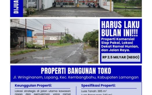 DIJUAL CEPAT TERMURAH TEMPAT USAHA DI LAMONGAN