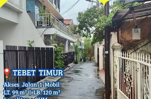 Dijual Rumah Tebet Timur Hitung Tanah Lokasi Strategis Jalan 1 Mobil