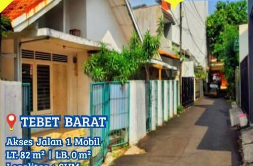 Dijual Tanah Kavling Tebet Barat Siap Dibangun Lokasi Strategis Jalan 1 Mobil