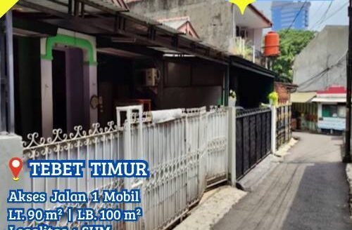 Dijual Rumah Tebet Timur Lokasi Strategis Nyaman Jalan 1 Mobil
