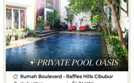 Jual Rumah Boulevard Kolam Renang Raffles Hills Cibubur Depok