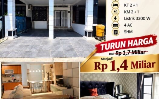 Turun Harga!! Rumah Full Furnished Di Raffles Hills Cibubur