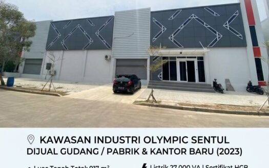 Dijual Gudang/pabrik Di Kawasan Industri Olympic Sentul